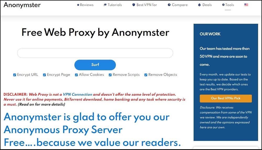 Anonymster Homepage