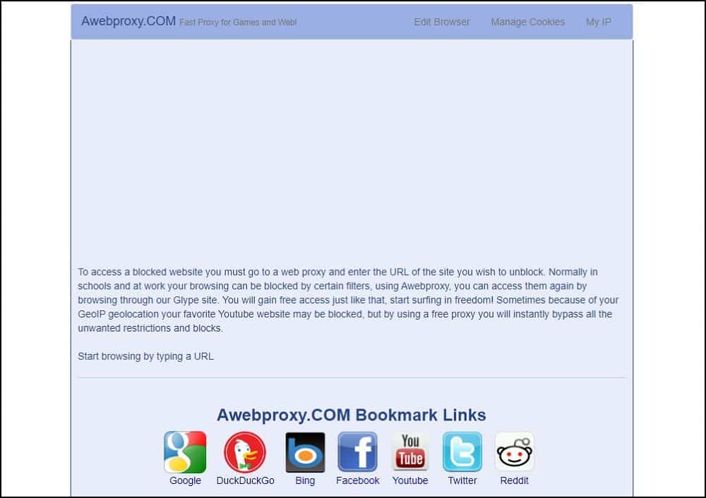 Awebproxy Homepage