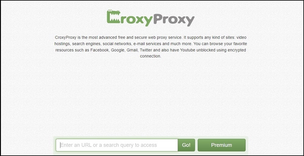 Croxyproxy Homepage